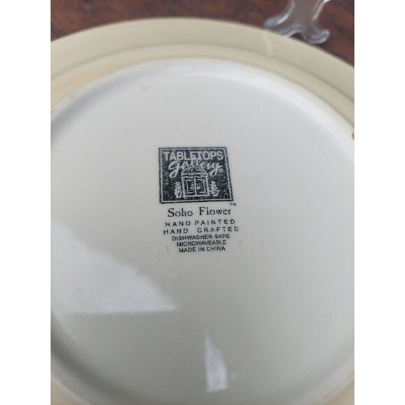 2 Tabletops Gallery Soho Flower 11" Dinner Plates - Picture 3 of 3